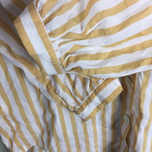 Zara Gold Striped Oversize Button Up Long Sleeve Tunic Size XS - Picture 8 of 8